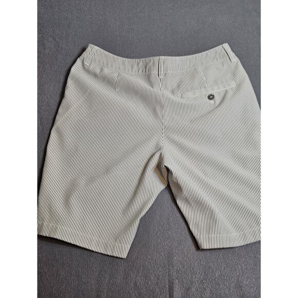 Golf America Shorts Womens 6p Gray & White Pinstripe Golf Shorts - Picture 9 of 9